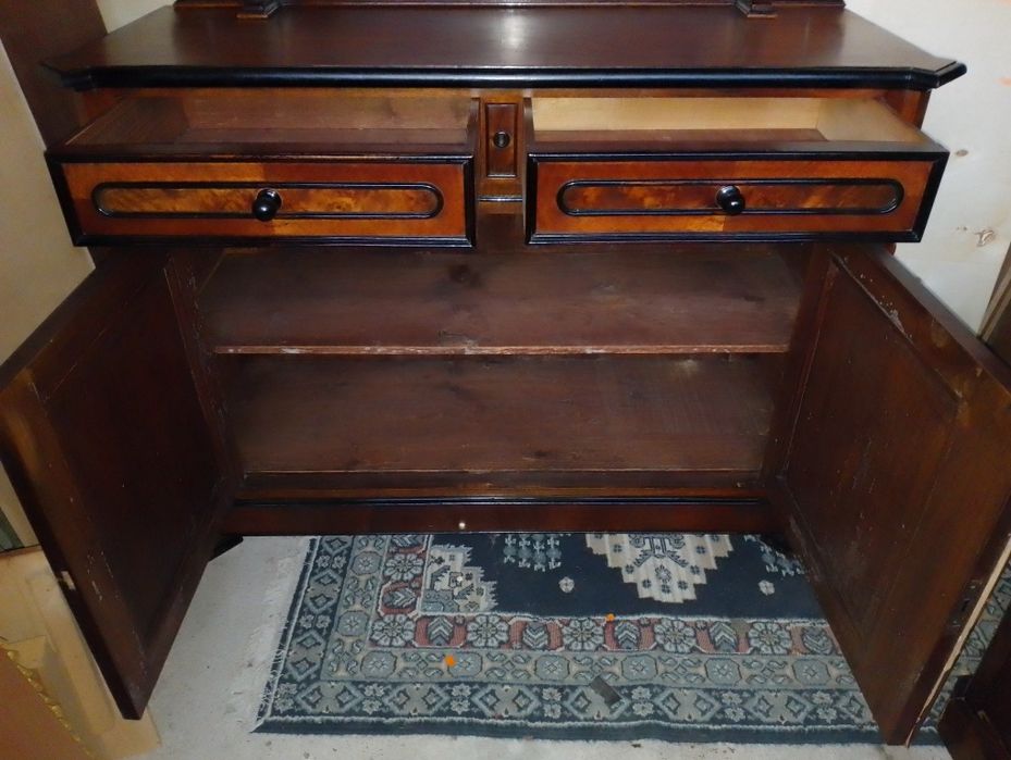 Piękna komoda z nadstawką orzechowa antyk secesja