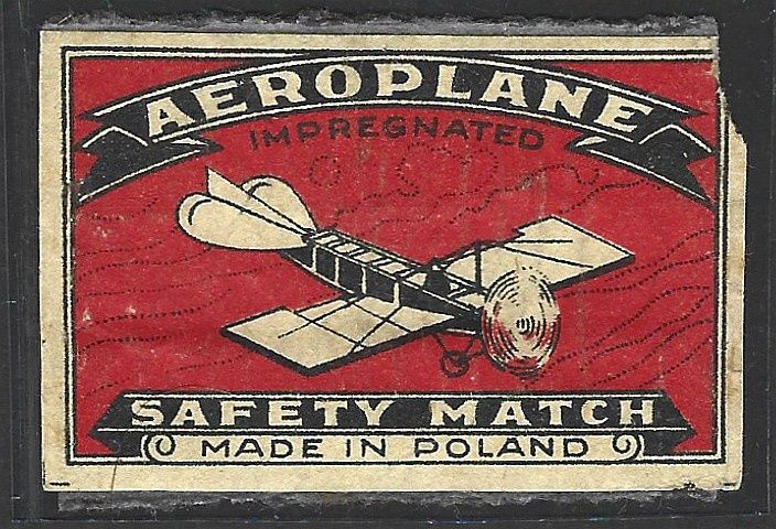Etykieta zapałek z okresu 1919 - 1932