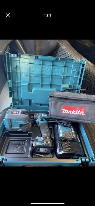 Makita 12v laser , bateria , ładowarka , wkrętarka