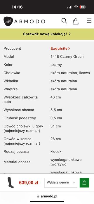 Kozaki czarne ażurowe ze skóry naturalnej