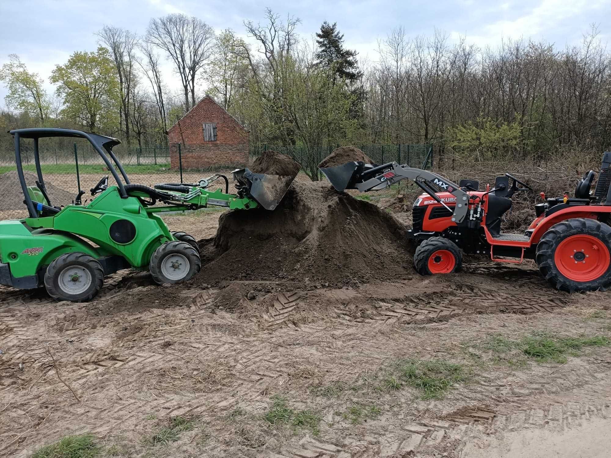 Usługi glebogryzarką separacyjną, minikoparką, niwelacja, ładowarką