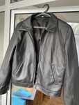 Casaco Cabedal preto Oversize