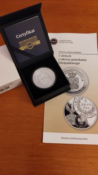 Historia monety polskiej - 5 złotych z okresu powstania listopadowego