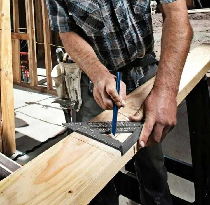 Kątownik STOLARSKI CIESIELSKI aluminiowy WINKIEL Warsztat STOPKA 180mm