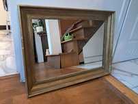 Lustro w starej złoconej ramie 70cm x 52cm