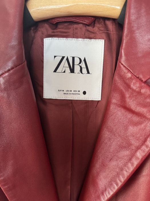 Шкіряний піджак зі 100% шкіри Zara ZW Collection