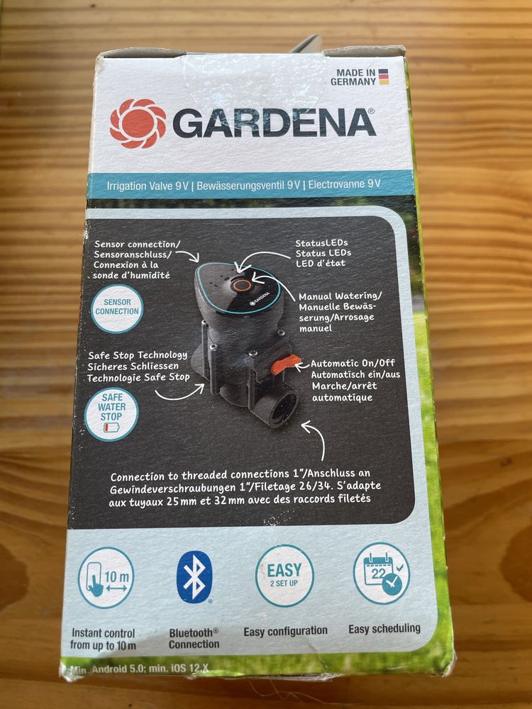 Клапан ирригационный Gardena 9 В Bluetooth