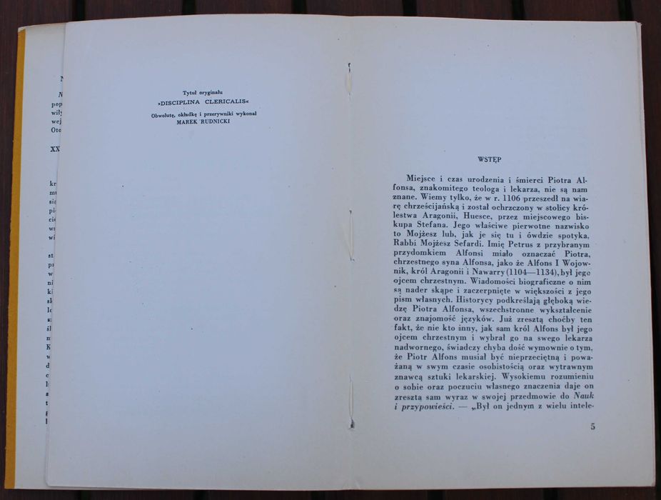 Piotr Alfons, Nauki i przypowieści. Najstarszy zbiór nowel.., PAX 1958