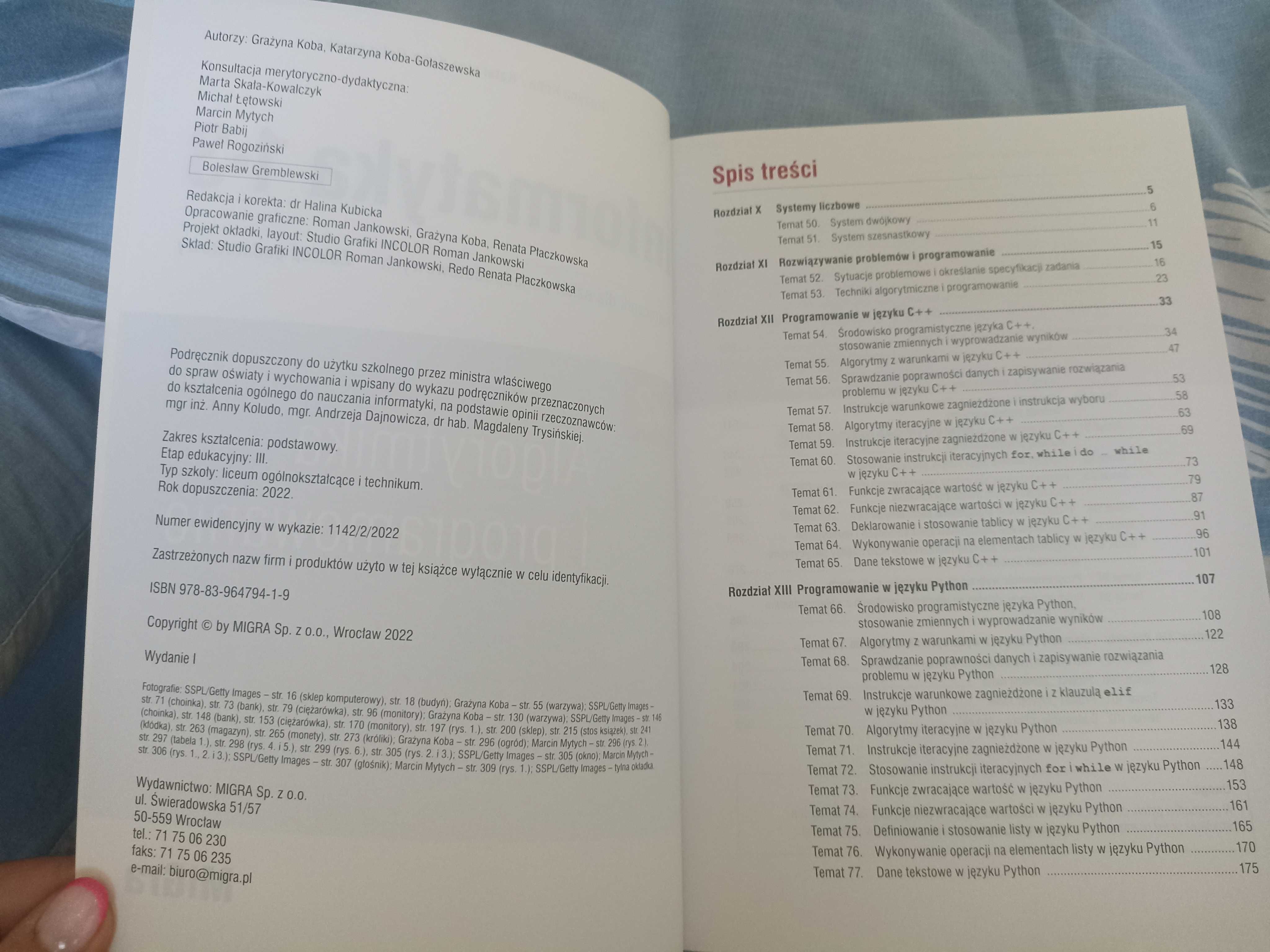 Informatyka 1-3 podręcznik dla szkół ponadpodstaw, cz.2 wyd. MiGra