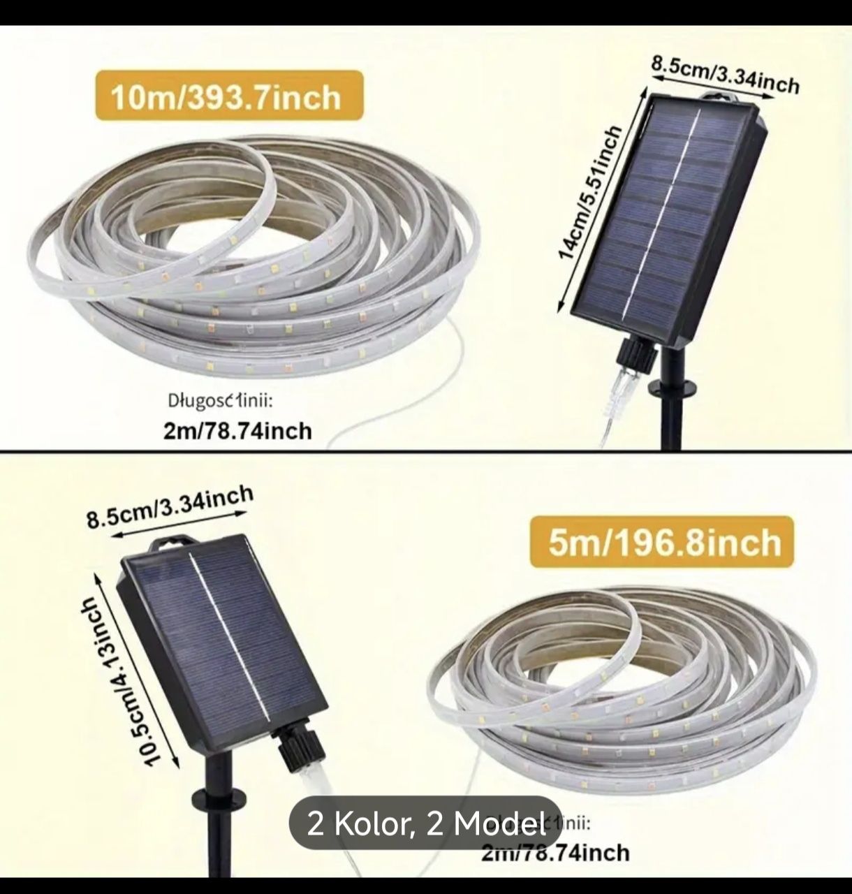 Taśma LED 5m zewnątrzna solar