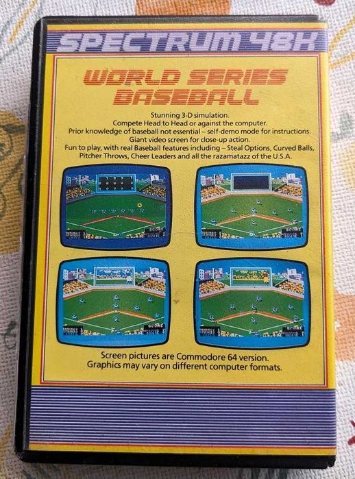 Jogo original ZX Spectrum - WORLD SERIES BASEBALL (1985)