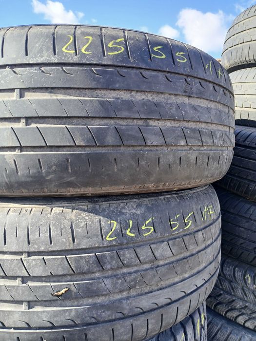 2x używane opony letnie 225/55 R17 Gwarancja Montaż