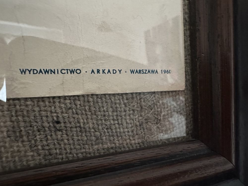 Rzadki, stary wydruk obrazu Jana Matejki “Stańczyk” 1960r w drew.ramie