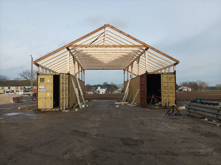 Wiata, hala, zadaszenia kontenerowe