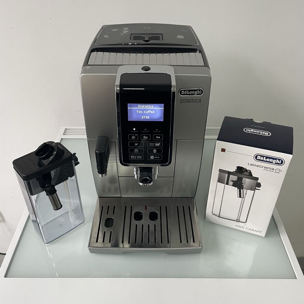 Кофемашина Delonghi Dinamica из Германии обмлужена гарантия 2739 кофе