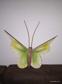 Stara Ręcznie robiona Ozdoba Motyl Wachlarz Antyk Unikat