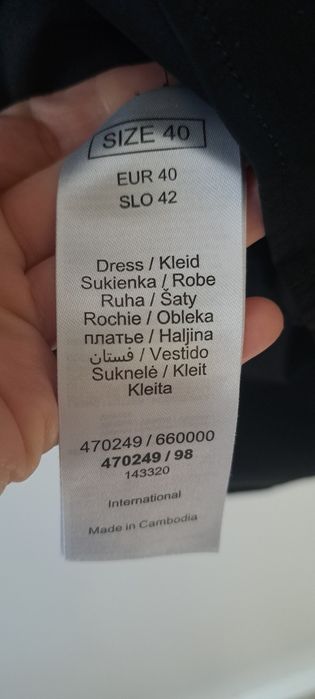 Sukienka przymglona czarń (len), r.38 (metka40) Orsay