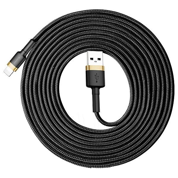 Kabel Baseus Cafule Usb-a / Lightning 2a Qc 3.0/3 m - czarno-złoty