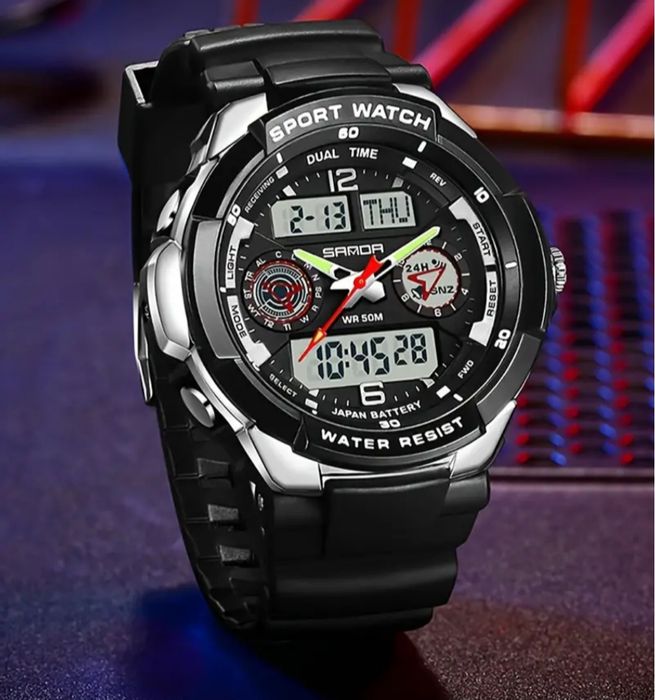 Zegarek męski analogowo cyfrowy Sanda