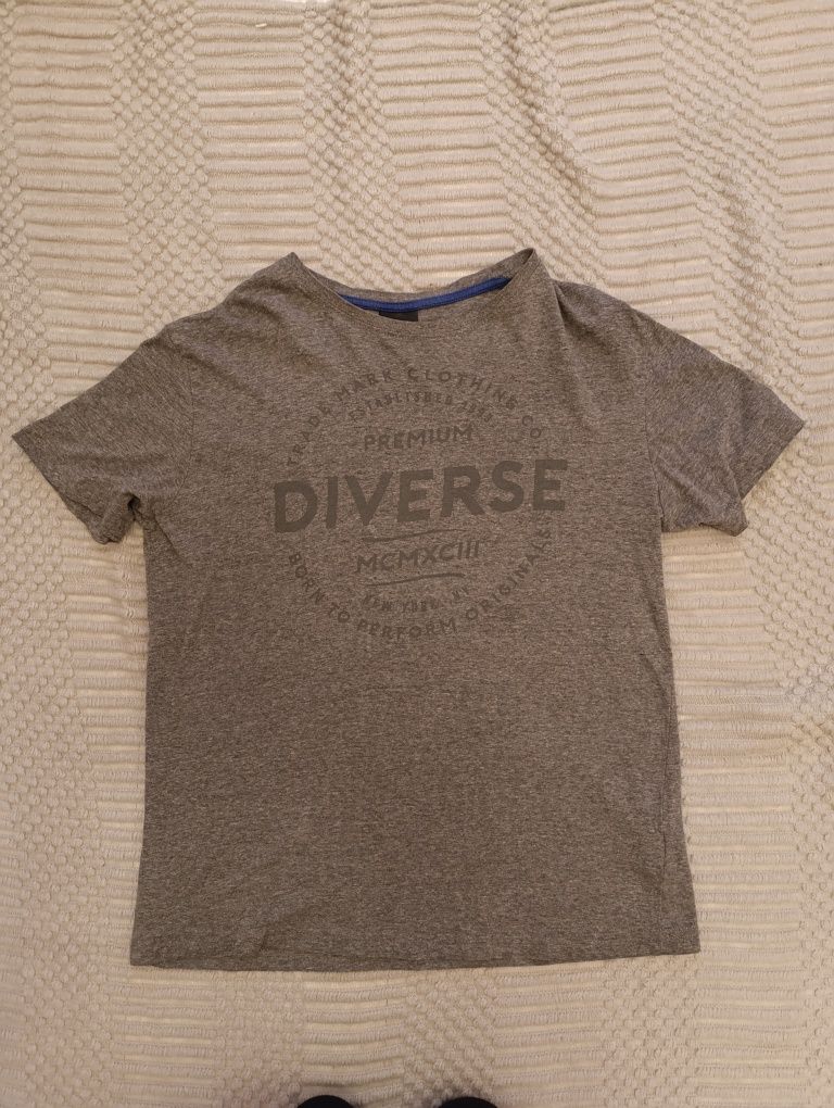 Koszulka Diverse męska premium szara rozmiar M wiosna lato t-shirt