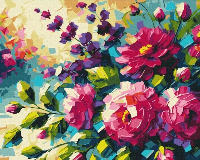 Malowanie po numerach BRUSHME 40x50 cm Kwiaty Lata. Brushme