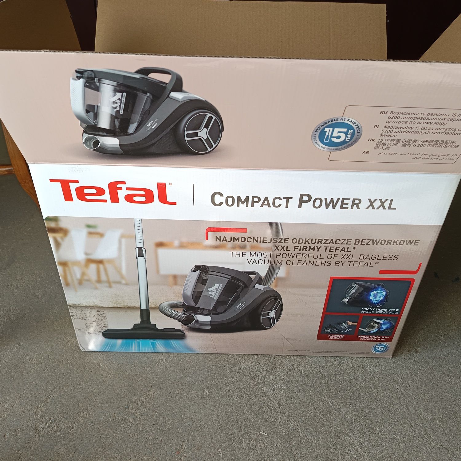 Odkurzacz bezworkowy Tefal Compact Power XXL