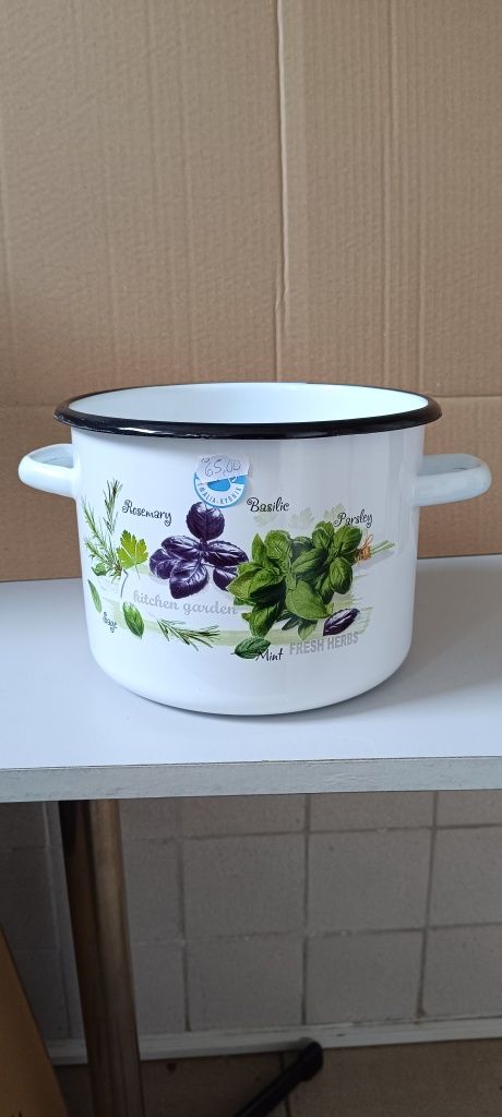 Garnek emaliowany Ziola 20 cm, 4.5 l, Nowy, emalia Rybnik