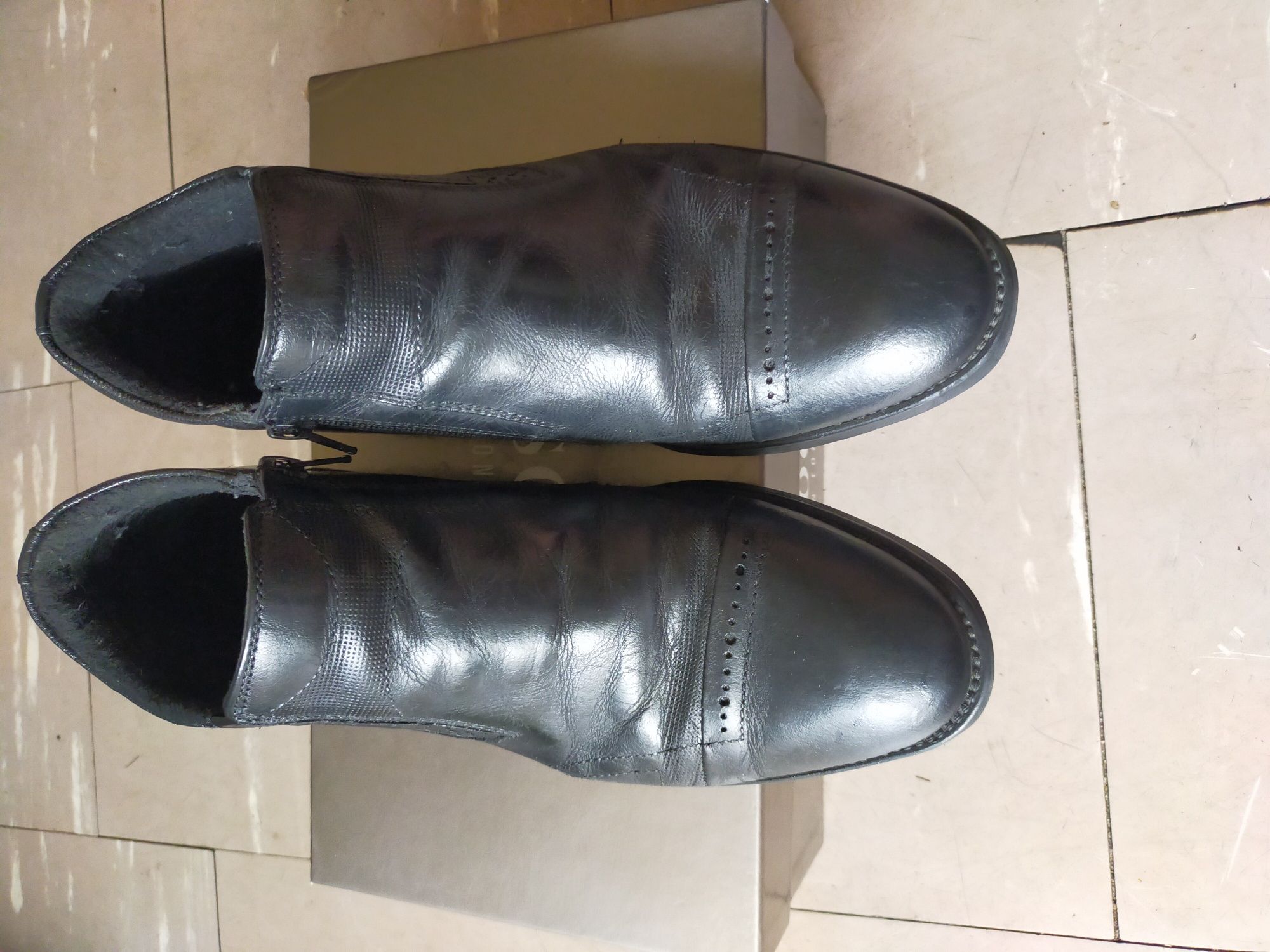 Buty skórzane męskie kozaki Trzewiki Lasocki For Men ocieplane 40