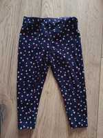 Granatowe legginsy w kropki Sinsay 18-24m 92 cm