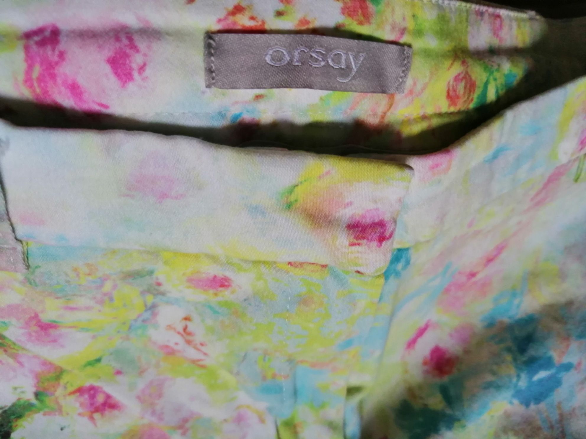 Spodnie kolorowe kwiaty cygaretki Orsay M 38