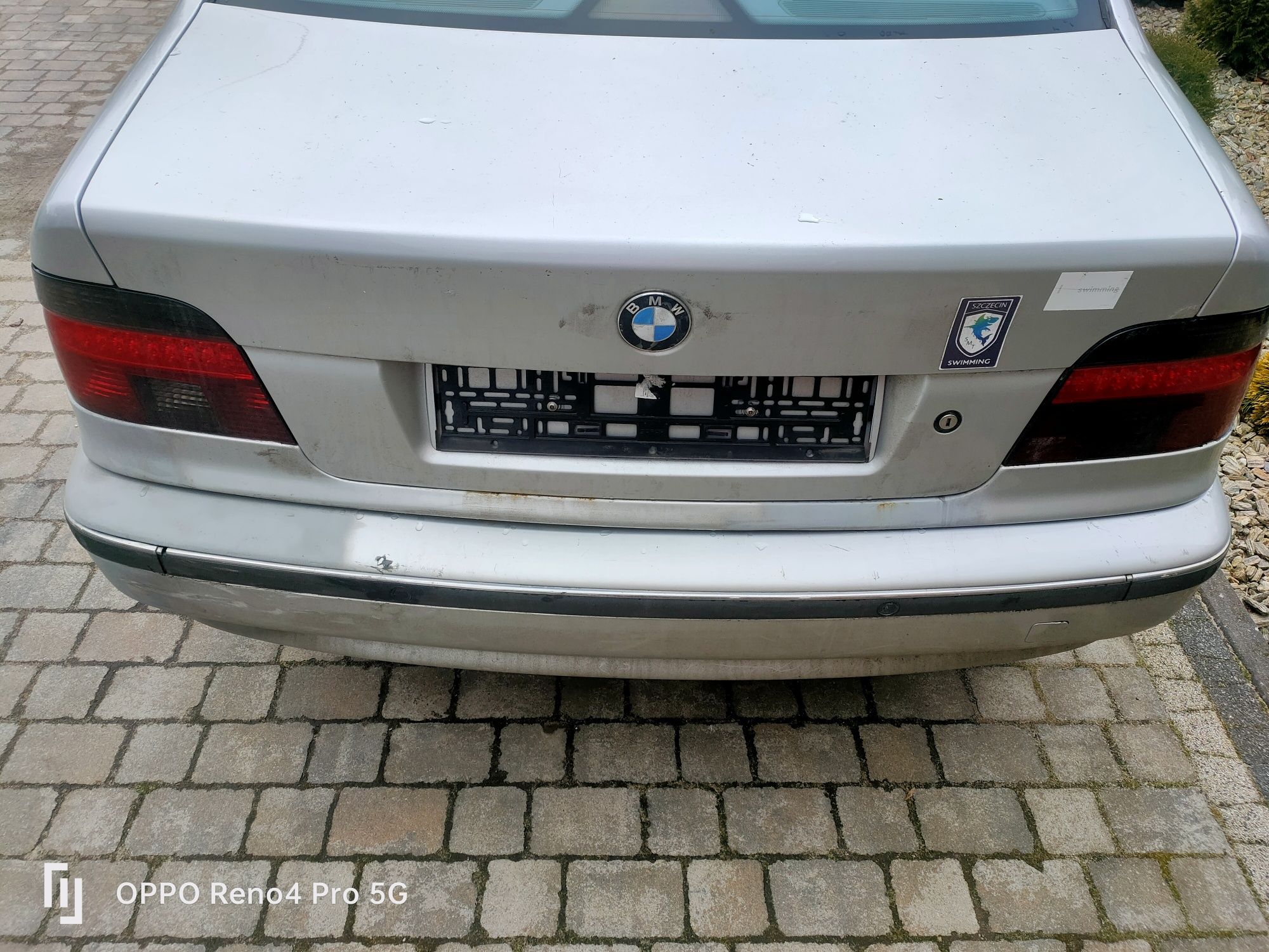 BMW 520i e39 sedan srebrny maska zderzak lampy pas klapa blotnik