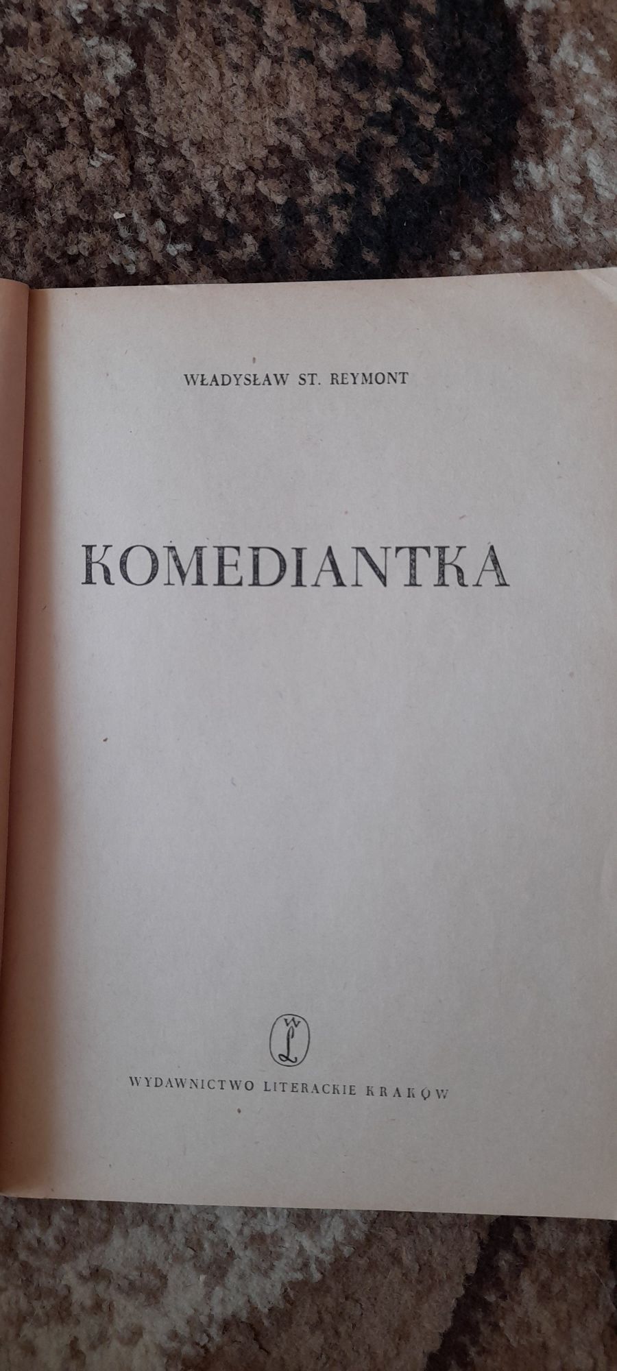 Komediantka - Władysław St. Reymont Oprawa miękka 1955