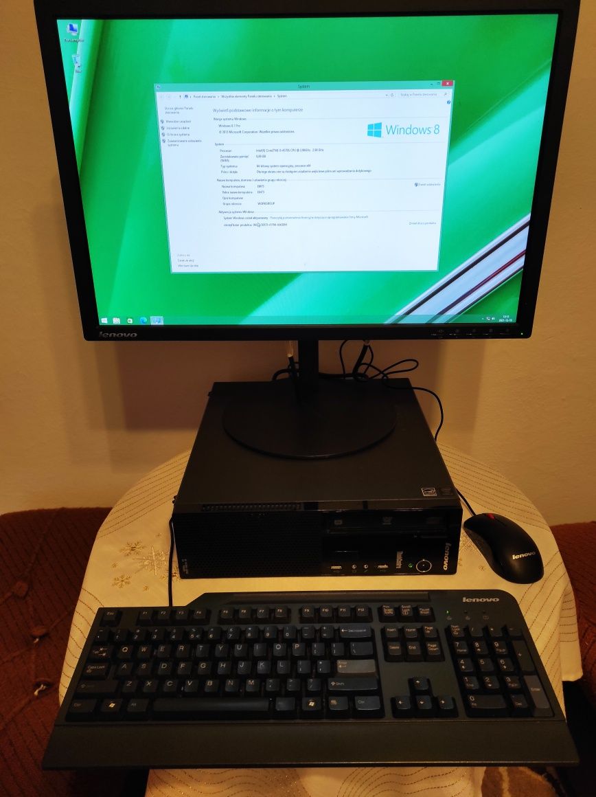 Kompletny Lenovo e73, monitor 24, klawiatura, mysz