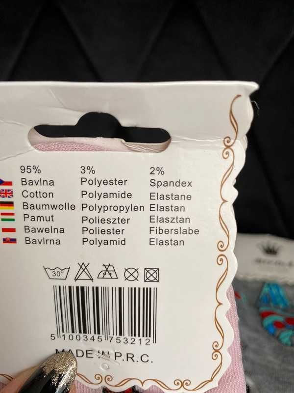 krótkie skarpety lody pastelowe