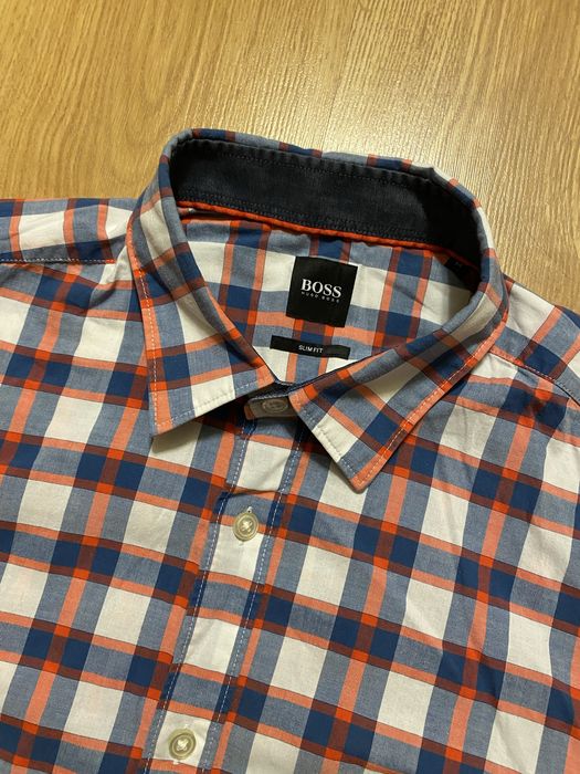 Сорочка чоловіча Boss розмір M slim fit оригінал рубашка мужская Boss