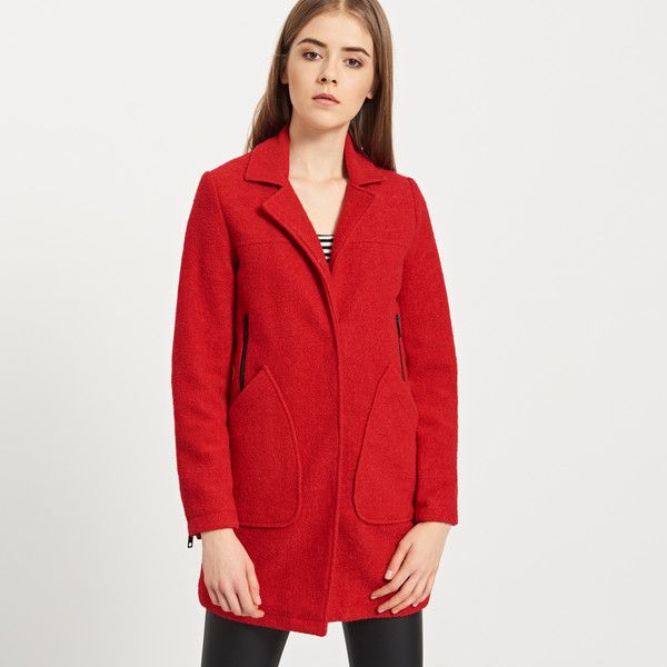 Czerwony płaszcz ala alpaka Reserved