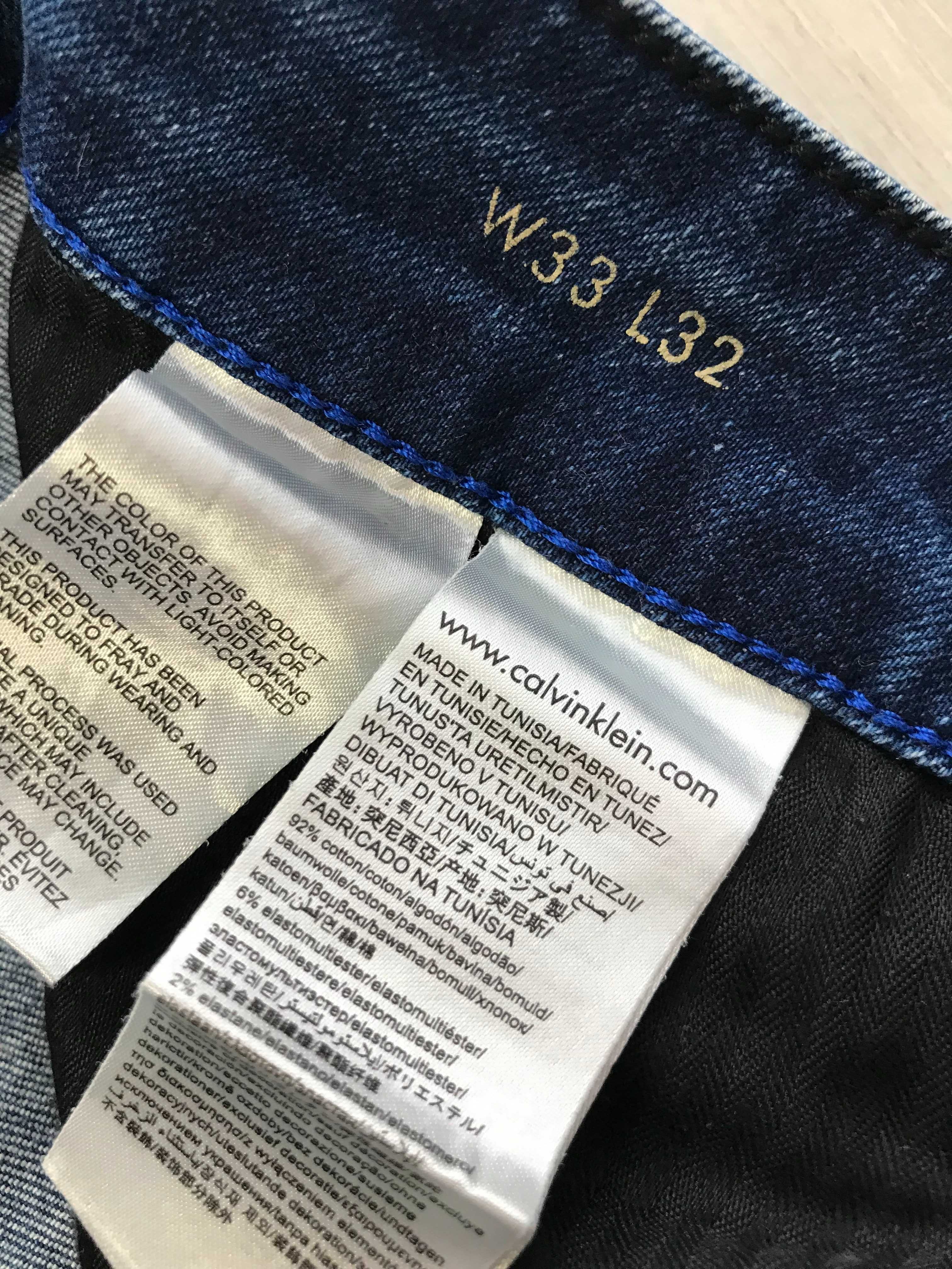 CALVIN KLEIN r.33/32 oryginalne spodnie jeansowe męskie