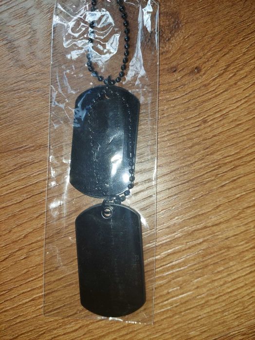 DOG TAG Militar - 2 chapas identificaçao pretas - novas