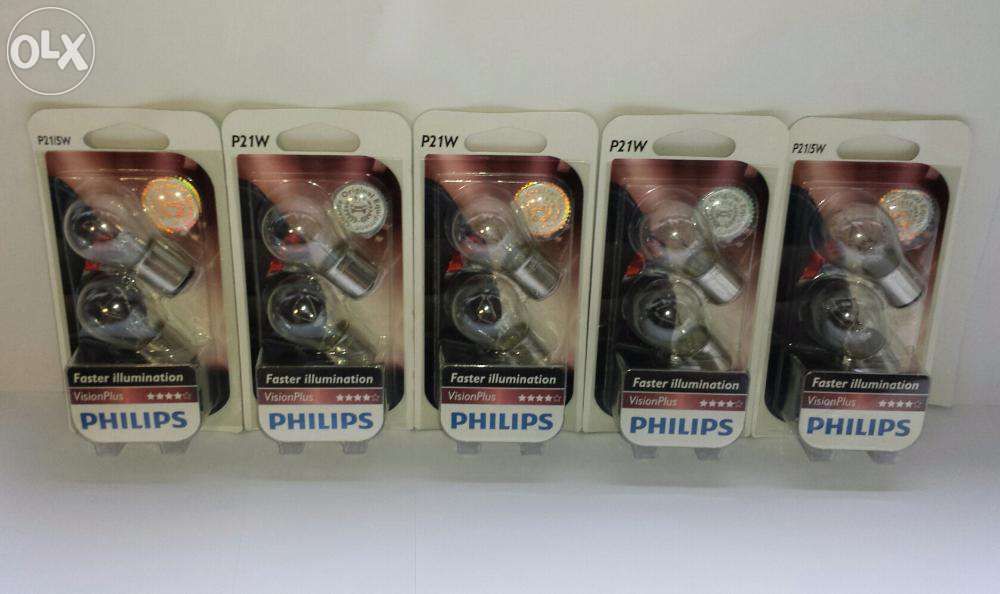 Lâmpadas Philips vision plus +50% P21W(6 lamp.)+P21/5W(4lamp) Lâmpada