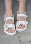р36-41 Сандалі Chanel Dad Sandals White