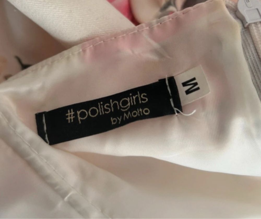 Sukienka gorsetowa m 38 wesele w kwiaty kwiatki krotka poprawiny