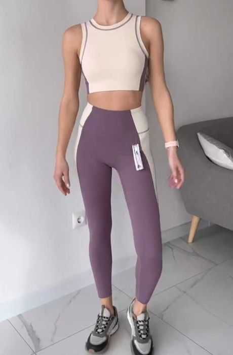 Топ і лосини, жіночий спортивний одяг, розмір M