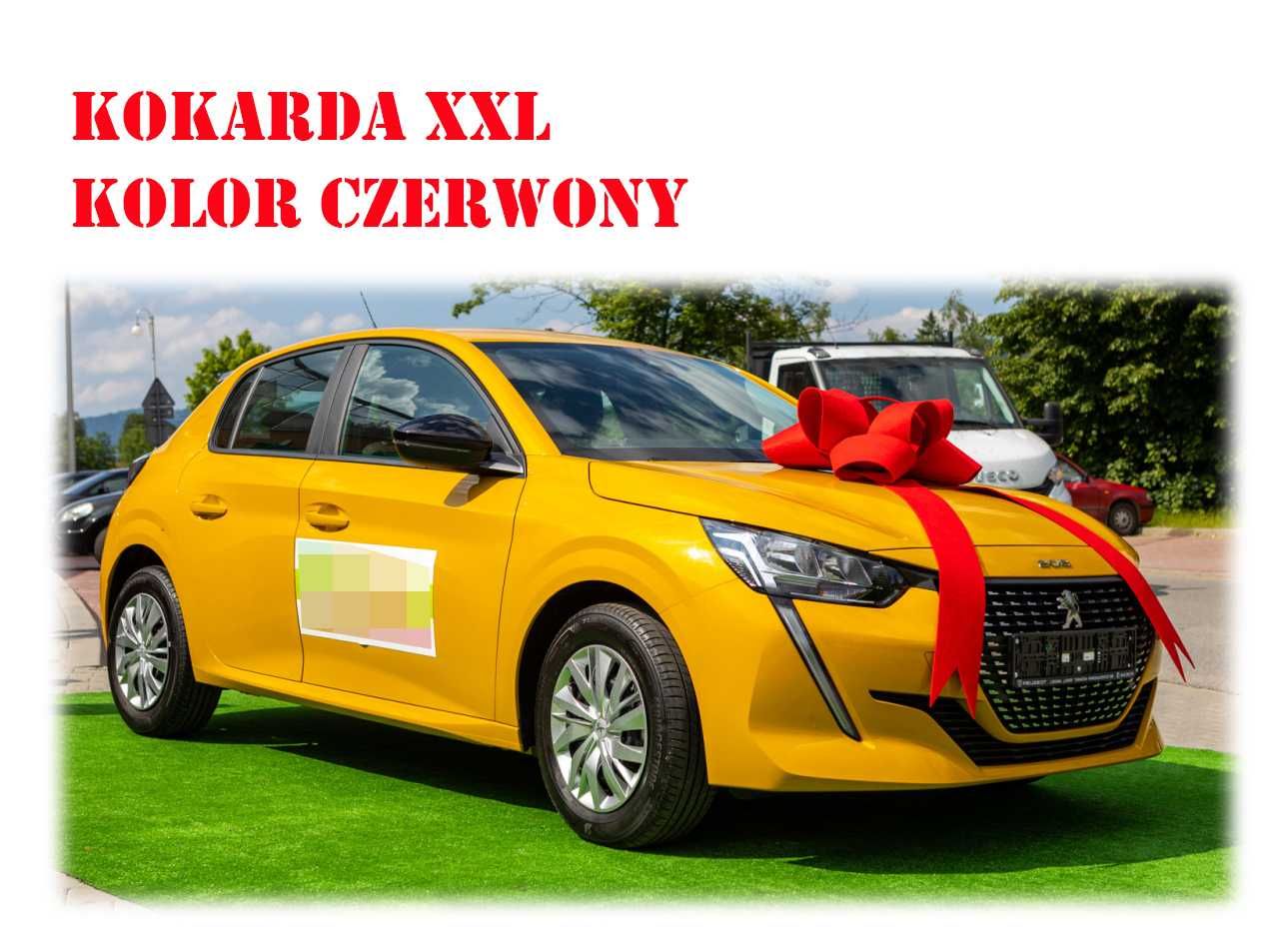 NOWOŚĆ!!! KOKARDA XXL 60 CM na Auto Samochód mocowana na PRZYSSAWKACH