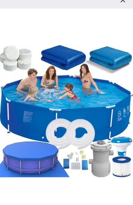 Басейн каркасний Intex повна комплектація 
 насосом