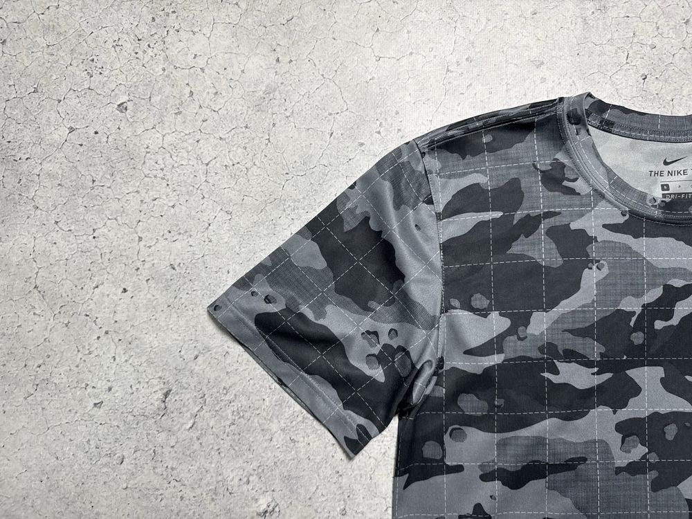 Мужская Спортивная Футболка Nike Dri-Fit Оригинал Идеал S Камуфляж