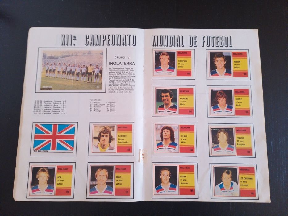 Caderneta completa Espanha - XII Campeonato do Mundo de Futebol