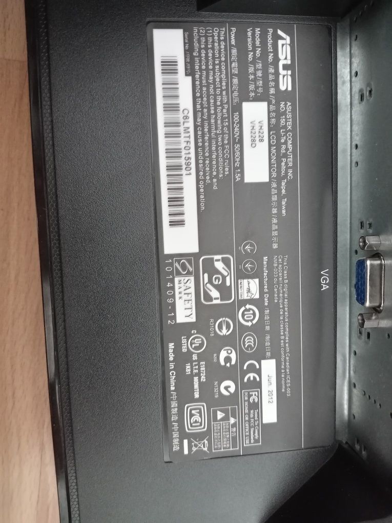 Monitor do komputera asus