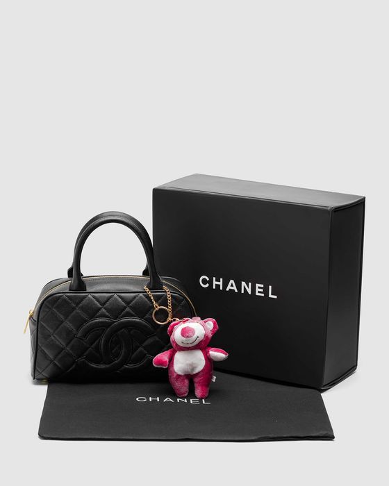 Жіноча Сумка Chanel Vintage CC Quilted Caviar Bowling Bag