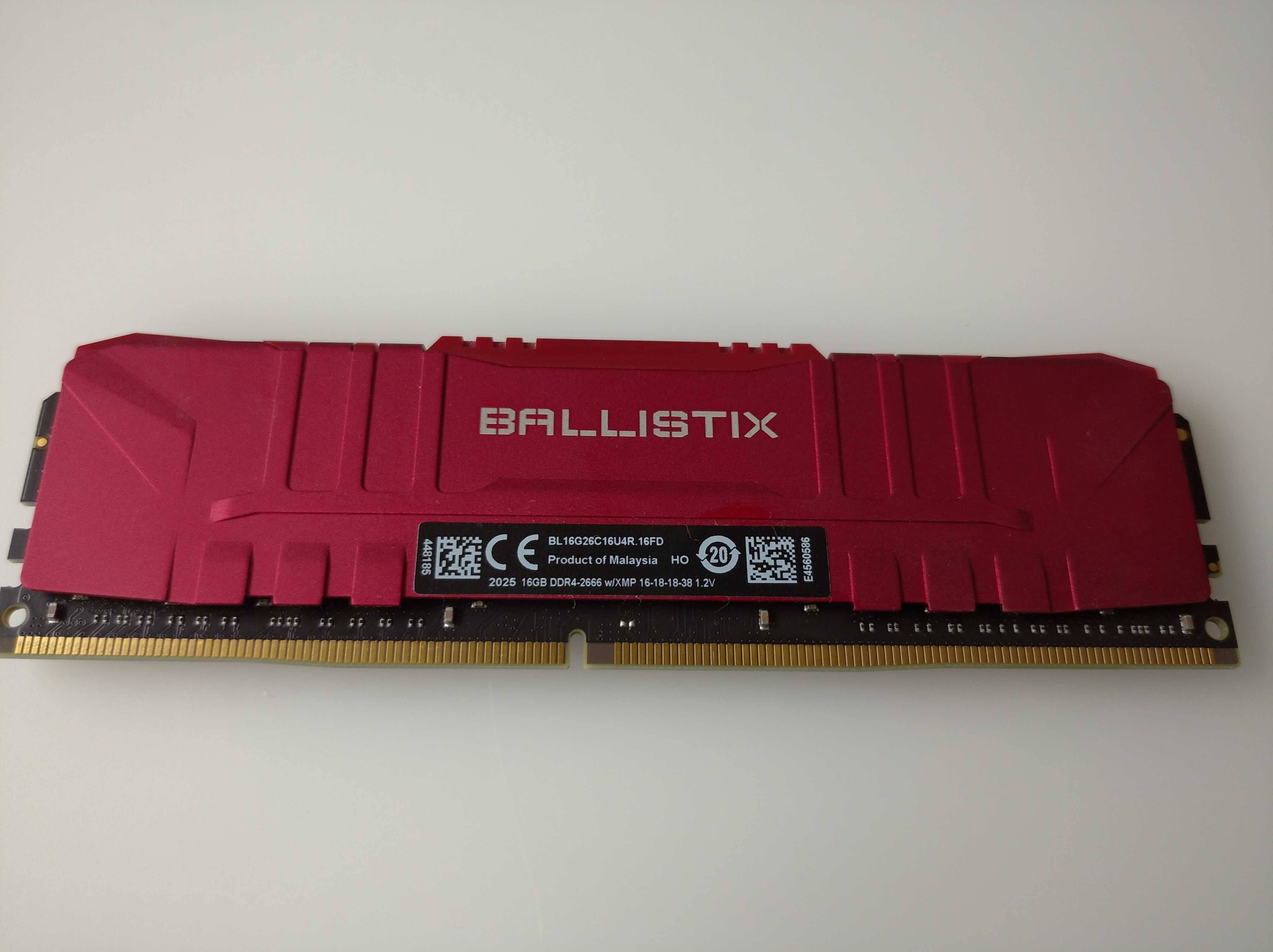 16Gb DDR4 Crucial Ballistix 2666Mhz Red
