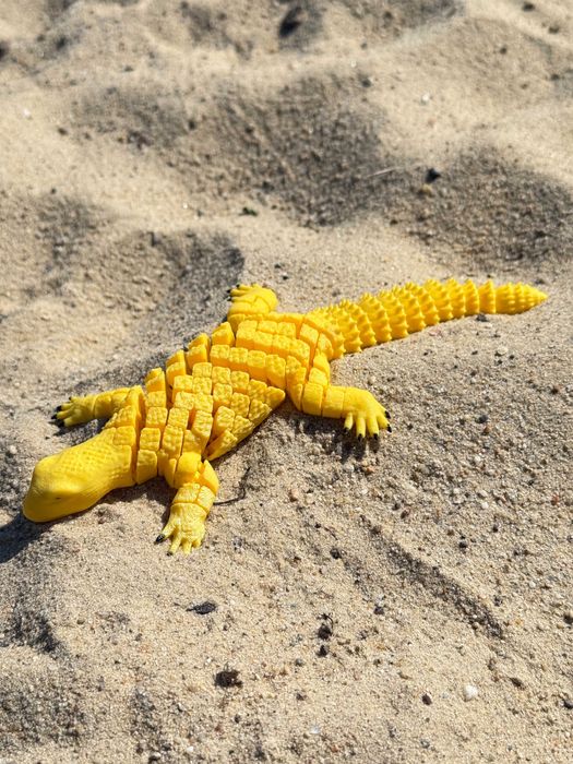 Jaszczurka Uromastyx (Biczogon) przegubowa 3D–pancerny gad z segmentów